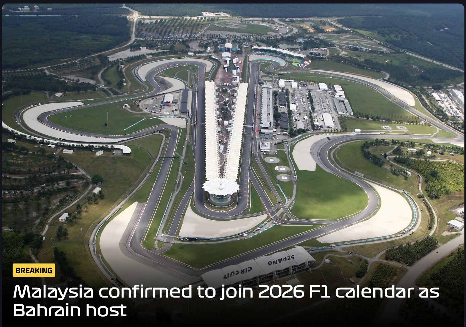 驚喜！2026 F1 巴林🇧🇭GP在雪邦🇲🇾 